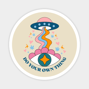 Ufo Psychedelic Aliens Magnet